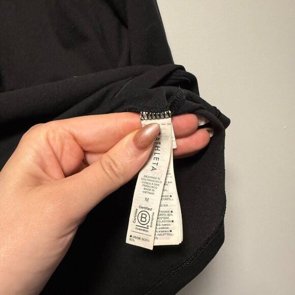 Athleta Black Long Sleeve Salutation Top medium - Picture 4 of 6